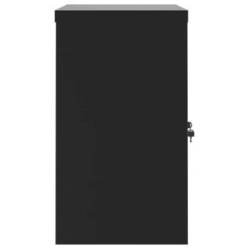 Aktenschrank Schwarz 90x40x70 cm Stahl