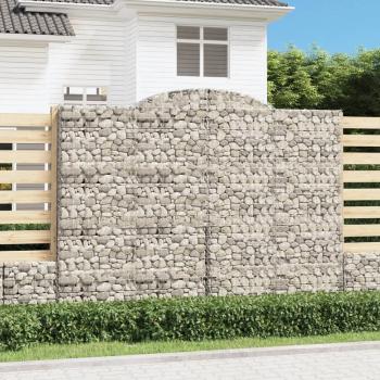 ARDEBO.de - Gabionen mit Hochbogen 7 Stk. 300x50x220/240cm Verzinktes Eisen