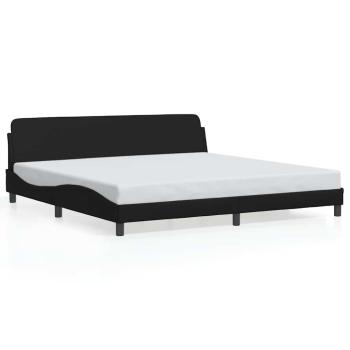 Bettgestell "Dover" Schwarz 193x203 cm Kunstleder