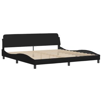 Bettgestell "Dover" Schwarz 193x203 cm Kunstleder