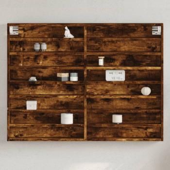 ARDEBO.de - Vitrinenschrank R?uchereiche 100x8,5x75 cm Holzwerkstoff