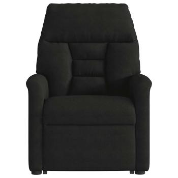 Relaxsessel mit Aufstehhilfe Schwarz Mikrofasergewebe
