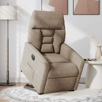 ARDEBO.de - Relaxsessel mit Aufstehhilfe Elektrisch Taupe Mikrofasergewebe