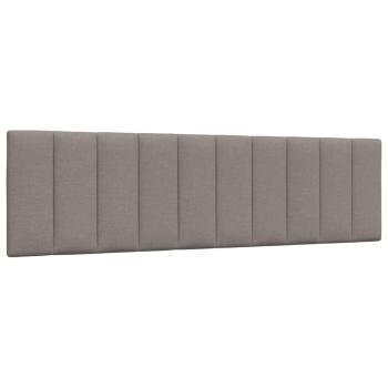 Kopfteil-Kissen "Hanko" Taupe 180 cm Stoff