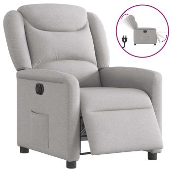 ARDEBO.de - Relaxsessel Elektrisch Wolkengrau Stoff