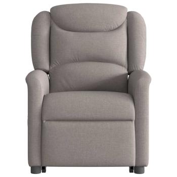 Massagesessel mit Aufstehhilfe Taupe Stoff
