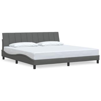 Bettgestell ohne Matratze "Hanko" Dunkelgrau 200x200 cm Stoff