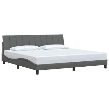 Bettgestell ohne Matratze "Hanko" Dunkelgrau 200x200 cm Stoff