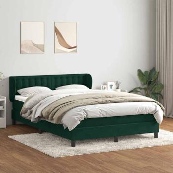 ARDEBO.de - Boxspringbett mit Matratze Dunkelgrün 160x220 cm Samt