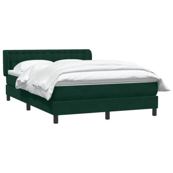 Boxspringbett mit Matratze Dunkelgrün 160x220 cm Samt