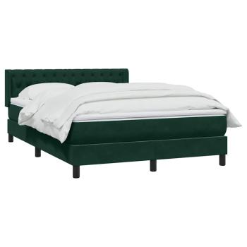 Boxspringbett mit Matratze Dunkelgrün 160x220 cm Samt