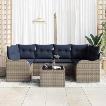 Gartensofa-set Grau 55 x 55 x 37 cm Poly-Rattan