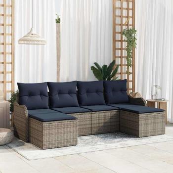 ARDEBO.de - Sofa Set 6 stk. Grau Polyester