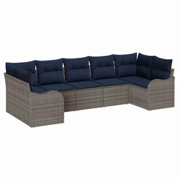 Gartensofa-set Grau Poly-Rattan