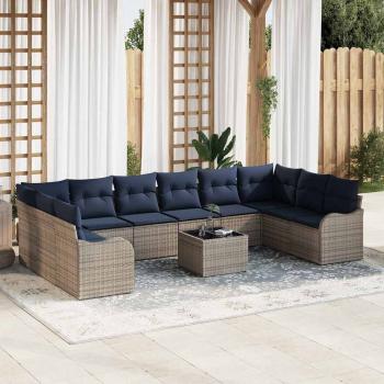 ARDEBO.de - Sofa Set 11 stk. Grau Polyester