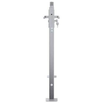 Gartentor mit Schloss Silber 85 x 70 cm Edelstahl