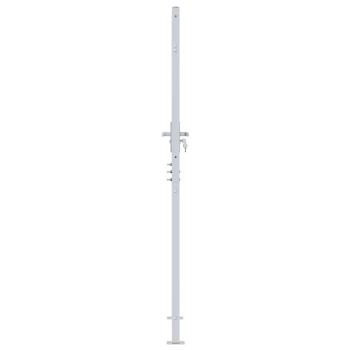 Gartentor 85 x 174 cm Edelstahl Silber Abschließbar