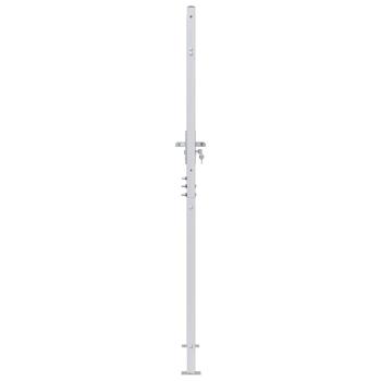 Gartentor mit Schloss Silber 85 x 196 cm Edelstahl