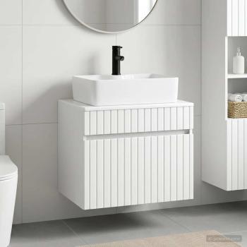ARDEBO.de - Badezimmermöbel-Set Weiß Holzwerkstoff