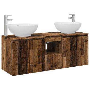 Badezimmerschrank-Set 3 stk. Altholz 49,5 x 44,5 x 65 cm