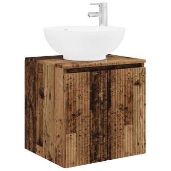 Badezimmerschrank-Set 3 stk. Altholz 49,5 x 44,5 x 65 cm