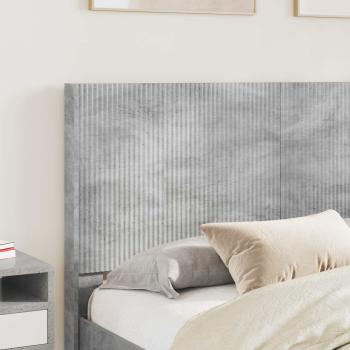 Bettgestell mit Stauraum und Kopfteil Betongrau 140 x 190 cm