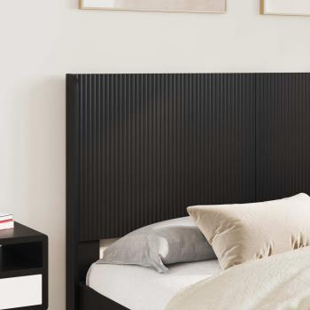 Bettgestell mit Stauraum und Kopfteil Schwarz 135 x 190 cm