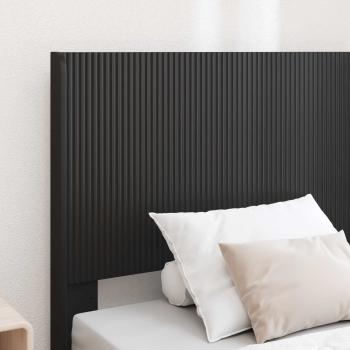 Bettgestell mit Stauraum und Kopfteil Schwarz 75 x 190 cm