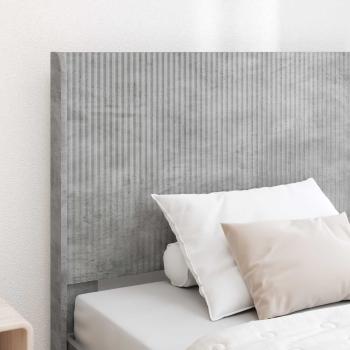 Bettgestell mit Stauraum und Kopfteil Betongrau 75 x 190 cm