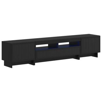 5-teiliges LED TV Schrank Schwarz Holzwerkstoff