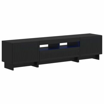 ARDEBO.de - 5-teiliges LED TV Schrank Schwarz Holzwerkstoff