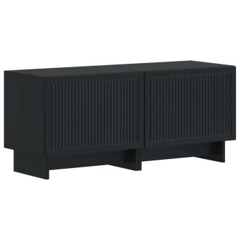 5-teiliges LED TV Schrank Schwarz Holzwerkstoff