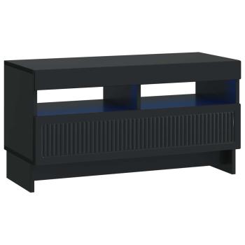 5-teiliges LED TV Schrank Schwarz Holzwerkstoff