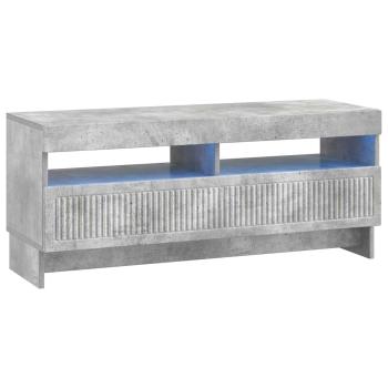 5-teiliges LED TV Schrank Betongrau Holzwerkstoff