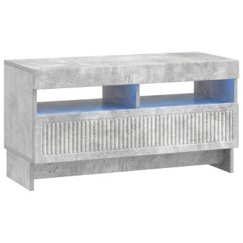 5-teiliges LED TV Schrank Betongrau Holzwerkstoff