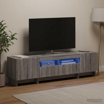 ARDEBO.de - 5-teiliges LED TV Schrank Sonoma-Grau Holzwerkstoff