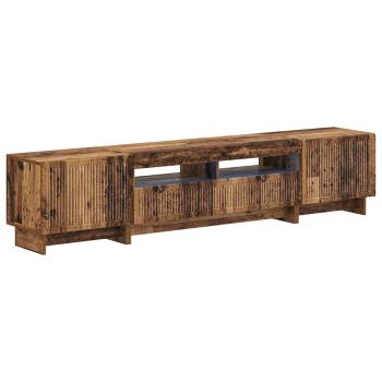 5-teiliges LED TV Schrank Altholz Holzwerkstoff