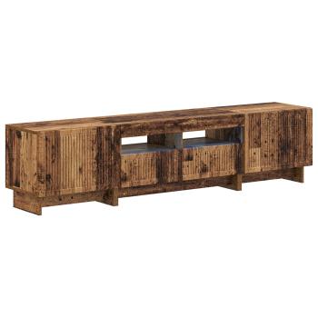 3-teiliges LED TV Regal EDE Altholz Holzwerkstoff