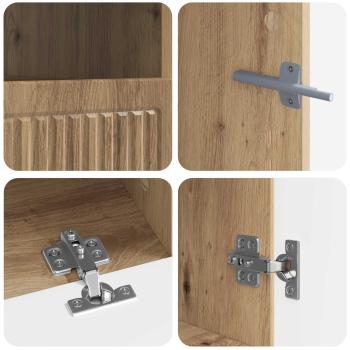 5-teiliges LED TV Schrank Artisan-Eiche Holzwerkstoff