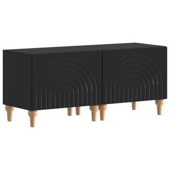 3-teiliges LED TV Regal Schwarz Holzwerkstoff