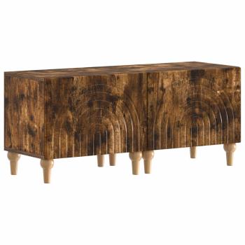 3-teiliges LED TV Regal Raucheiche Holzwerkstoff