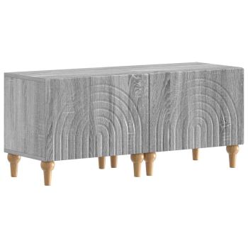 3-teiliges LED TV Regal Sonoma-Grau Holzwerkstoff