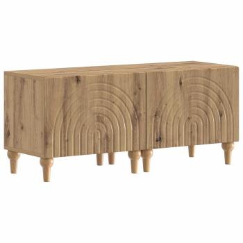 3-teiliges LED TV Regal Artisan-Eiche Holzwerkstoff