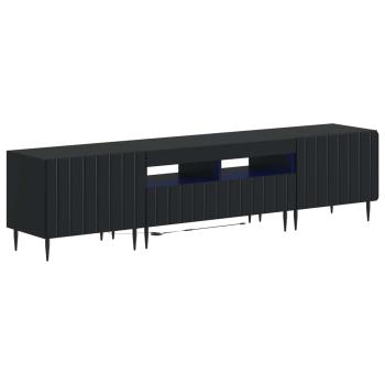 5-teiliges LED TV Schrank Schwarz Holzwerkstoff