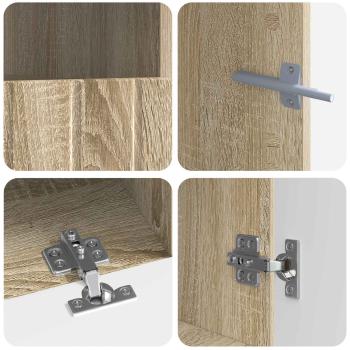 5-teiliges LED TV Schrank Sonoma-Eiche Holzwerkstoff