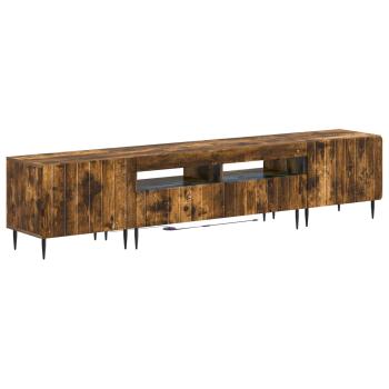 5-teiliges LED TV Schrank Raucheiche Holzwerkstoff