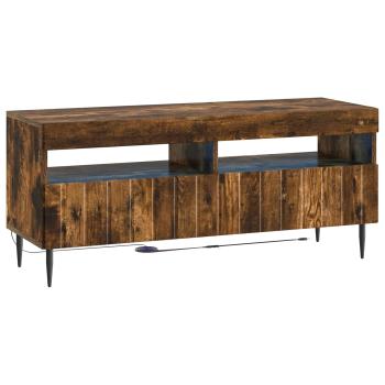 5-teiliges LED TV Schrank Raucheiche Holzwerkstoff
