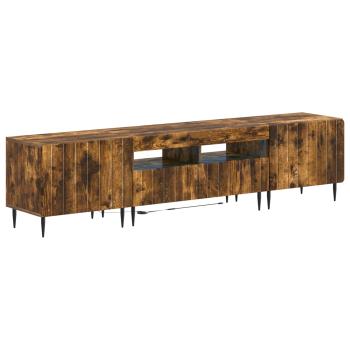 5-teiliges LED TV Schrank Raucheiche Holzwerkstoff