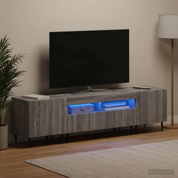 ARDEBO.de - 5-teiliges LED TV Schrank Sonoma-Grau Holzwerkstoff