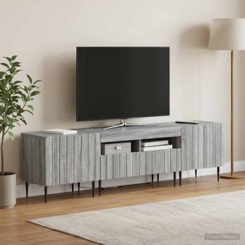 5-teiliges LED TV Schrank Sonoma-Grau Holzwerkstoff